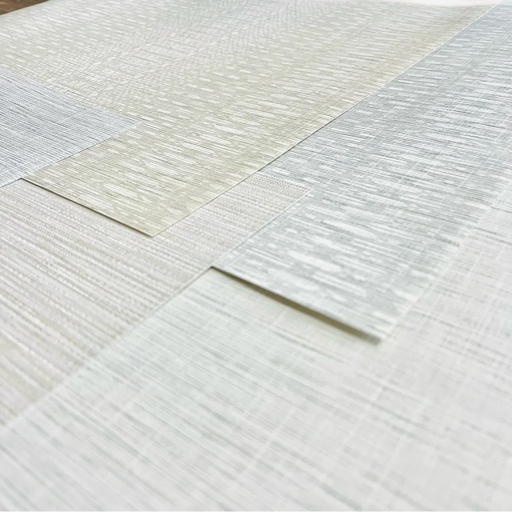 13 Assorted Wallpaper Sample Sheets in Neutral Colors & Similar Textured Pattern